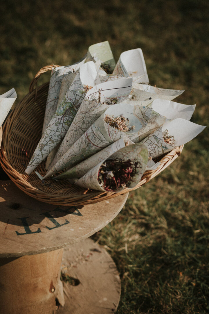 Wedding Confetti Cones Map Bernadeta Kupiec