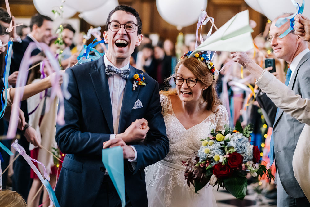 Wedding Confetti Idea Paper Aeroplanes Kristian Leven Photography