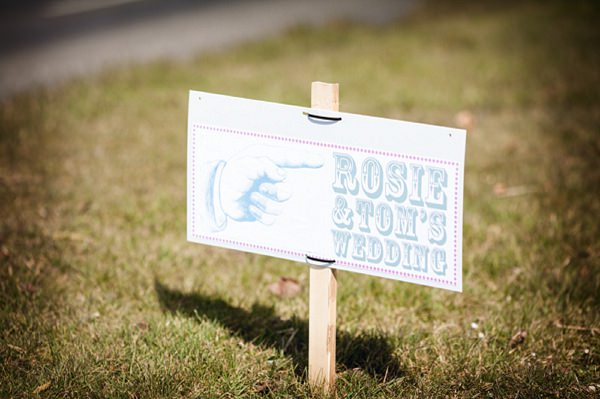 circus wedding sign