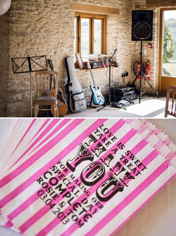 stripe sweet bags paper wedding