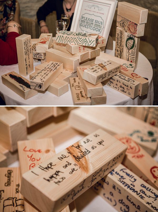 jenga guest book wedding