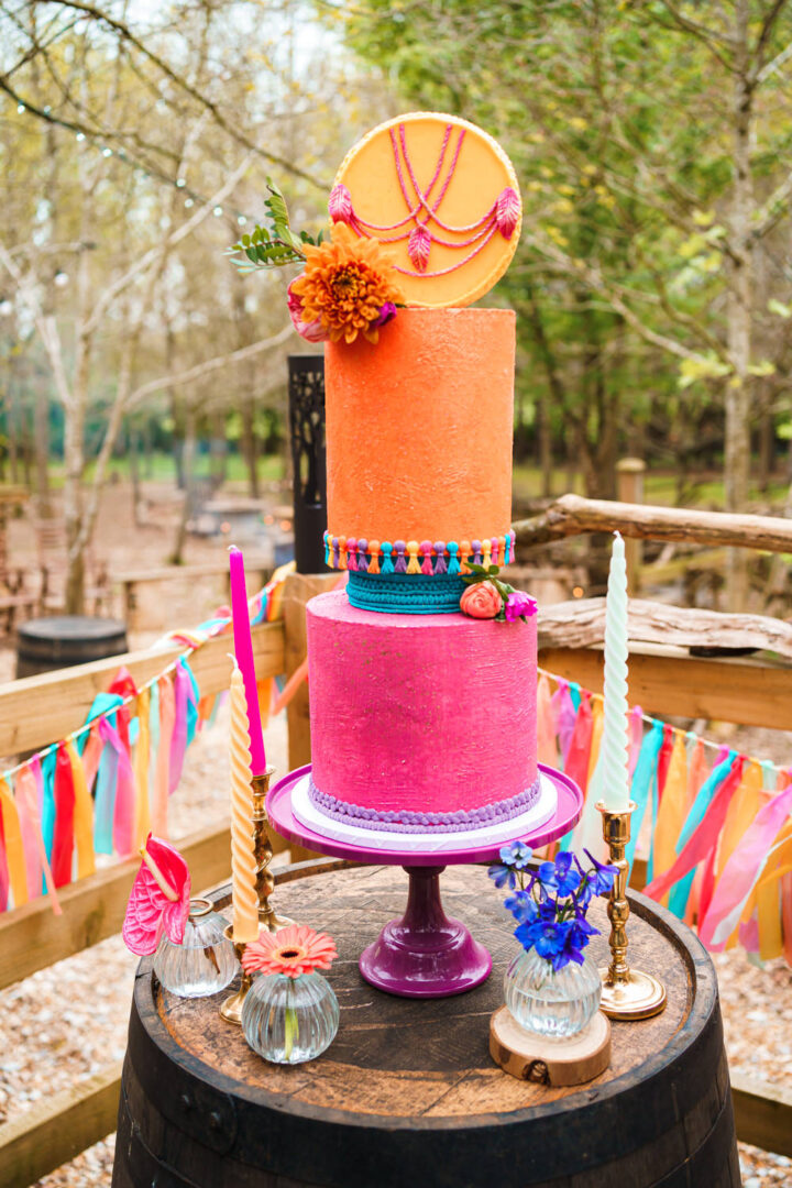 Wedding Cake Ideas Bright Colours Brad Gommon Photography