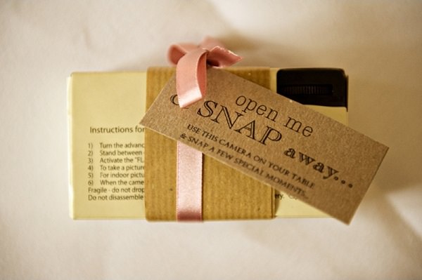 camera wedding favour