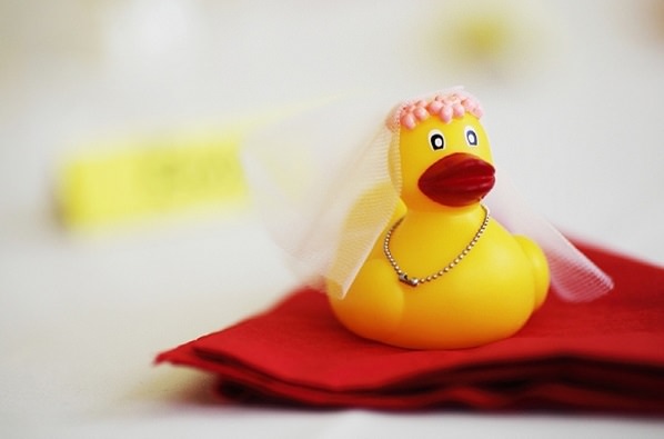 rubber duck wedding favour