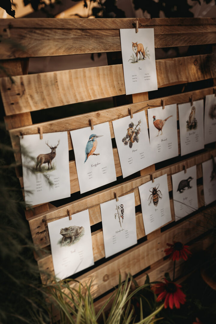 Nature Table Plan Wedding ThymeLane Photography