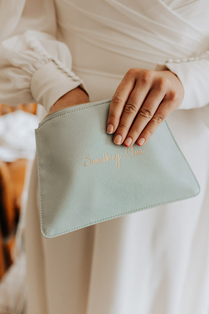 Something Blue Clutch Bag Wedding Idea Wyldbee Photography