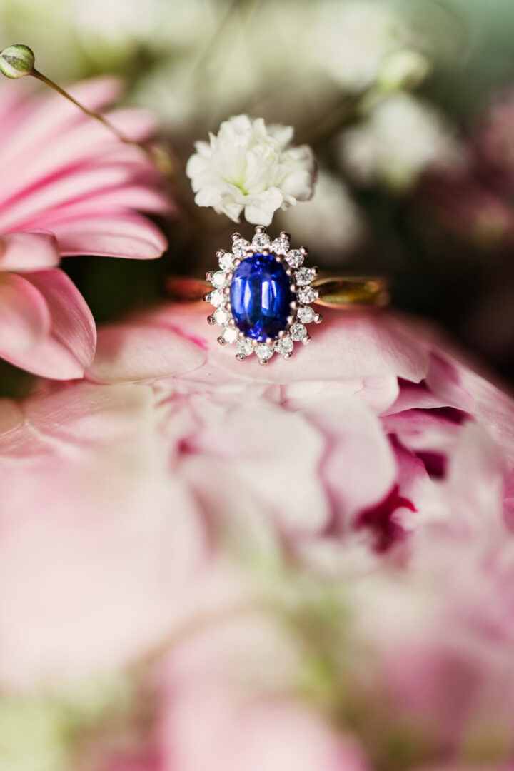 Something Old Vintage Engagement Ring Blue Sapphire Camilla Lucinda