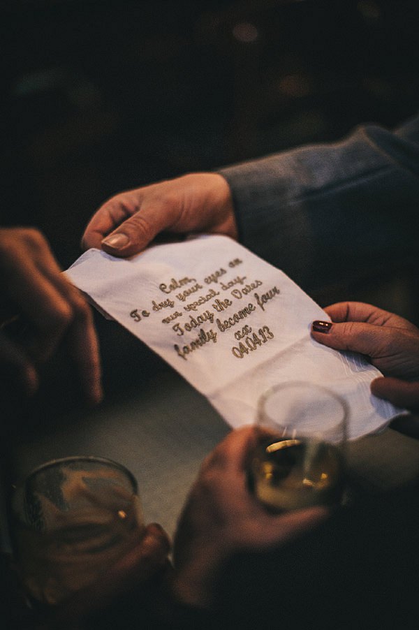 personalised handkercheif wedding