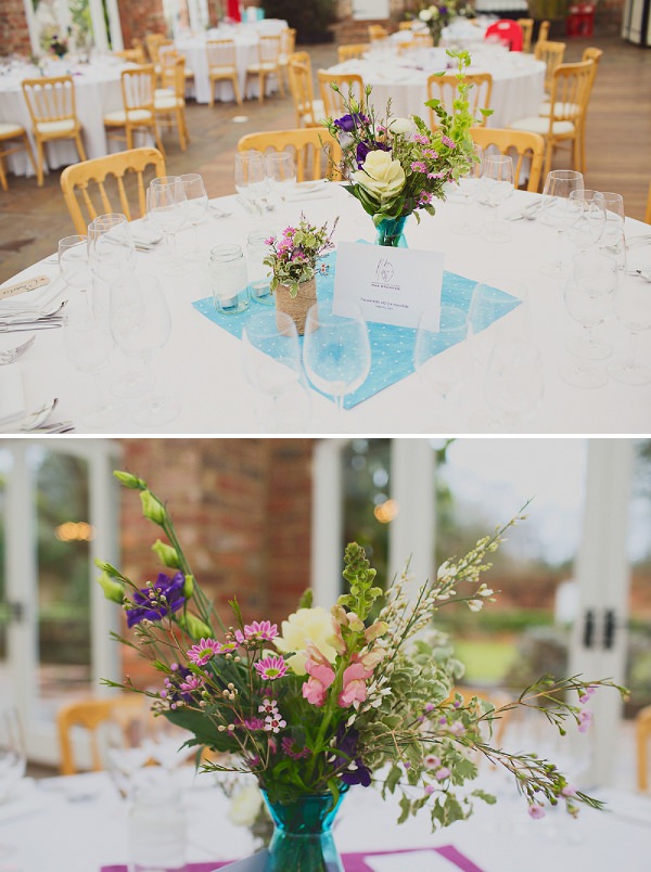 natural wedding flowers tables