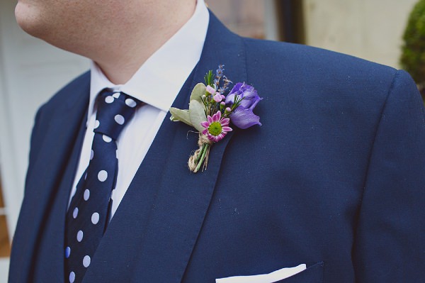 groom polka dot tie