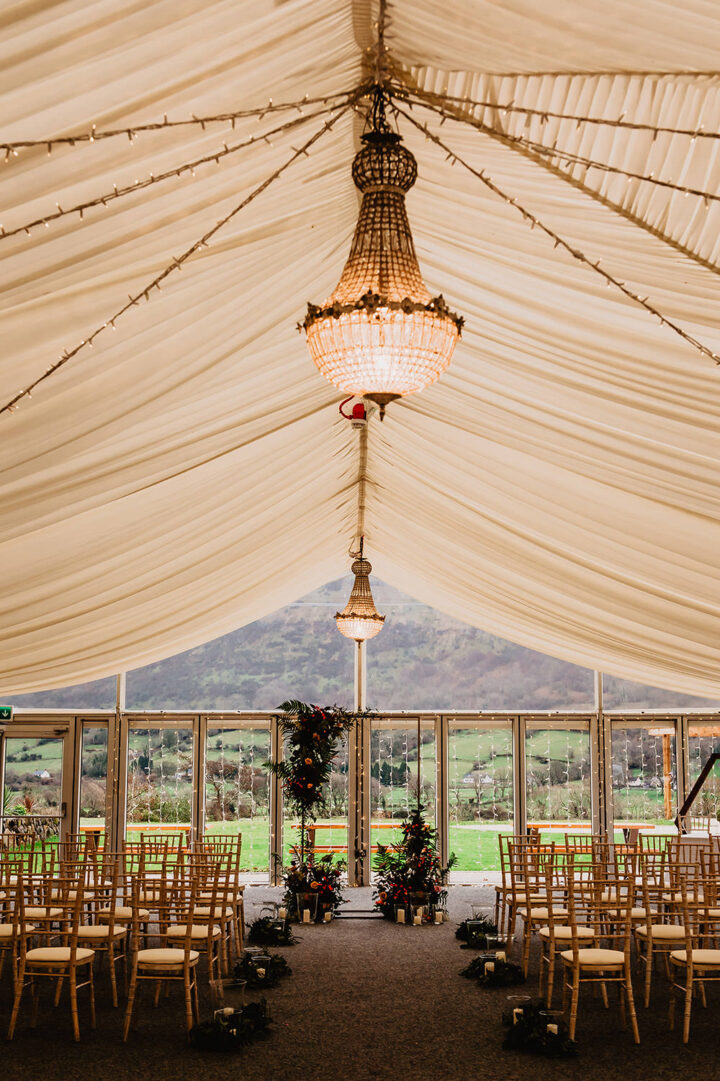 Marquee Wedding Ceremony Views Crazy Happy Love