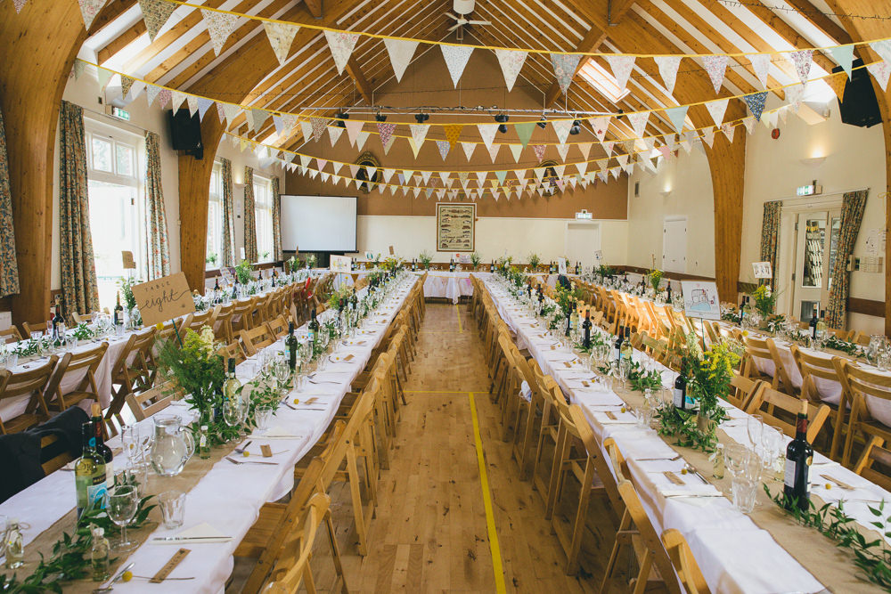 Village Hall Wedding Ideas Hessian Flowers Lisa-Marie Halliday Photography
