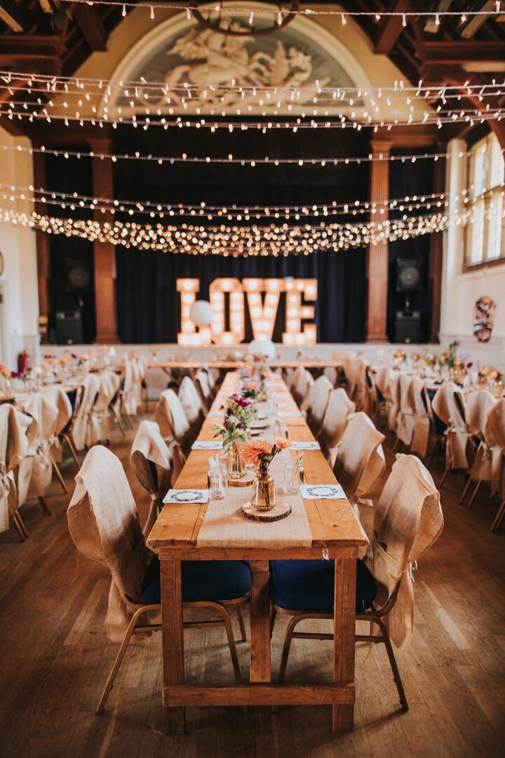Village Hall Wedding Ideas Stage Lights Holly Rose Weddings