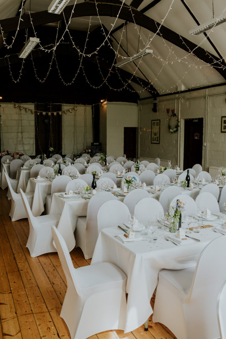 Village Hall Wedding Ideas Chair Covers Table Cloths Photobart