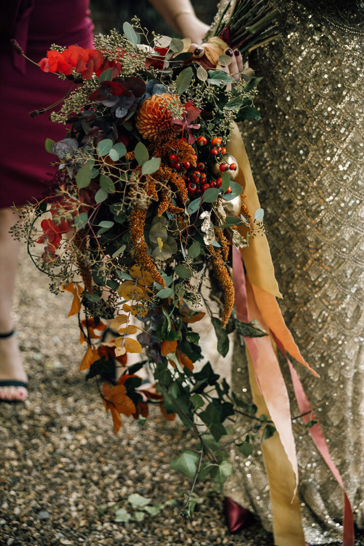 Autumn Wedding Bouquet Bride Rebecca Love Photo