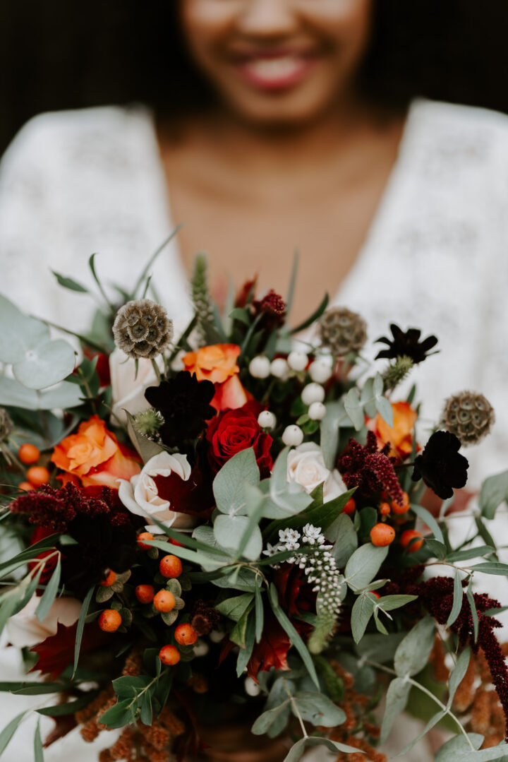 Autumn Wedding Bride Bouquet Laura Williams Photography