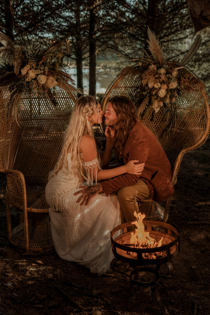 Outdoor Wedding Ideas Firepit Finn and the Fox Photography