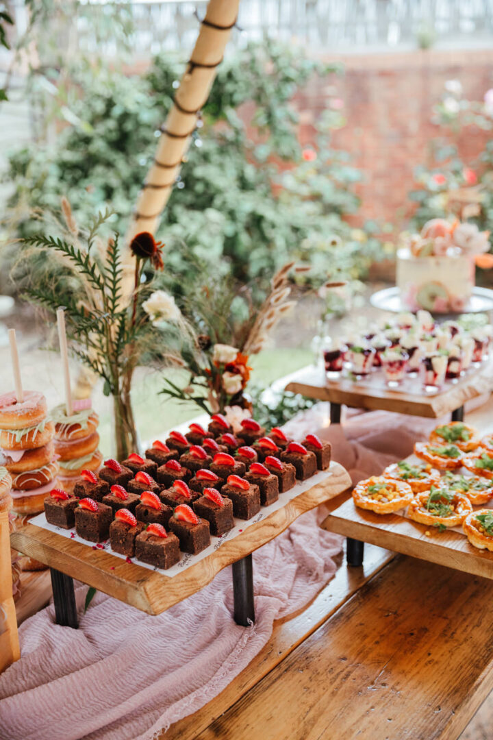 Wedding Dessert Table Stands Wooden Victoria Baker Weddings