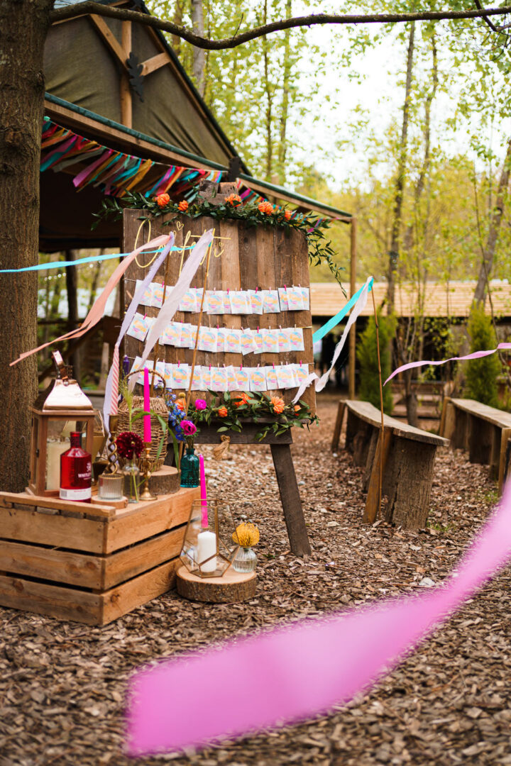 Wedding Outdoor Confetti Stand Brad Gommon Photography