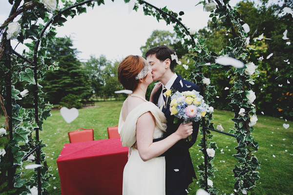flower arch Simple Intimate Budget Wedding http://www.annaurban.com/