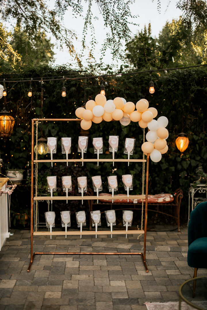 Wedding Dessert Candy Floss Stand Golden Vibes Photo