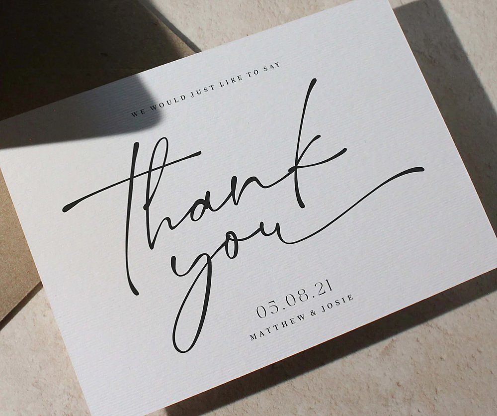 Wedding Thank You Postcard
