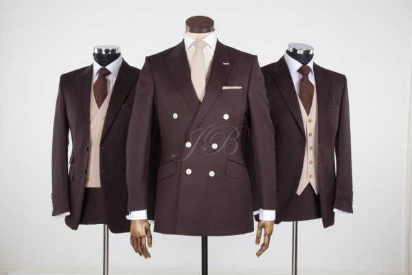 double breasted suit groom by Jack Bunneys