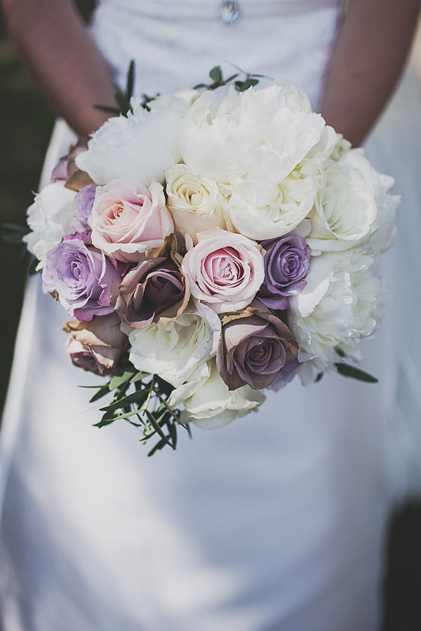 White Pink Rose Peony Bouquet Classic Elegant Pink Wedding http://www.annahardy.co.uk/