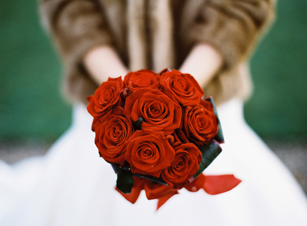 Red Rose Bouquet Rustic Christmas Wedding Ideas http://www.victoriaphippsphotography.co.uk/