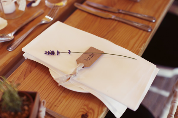 Lavender Farm Tipi Wedding Place Setting http://www.rebeccaweddingphotography.co.uk/