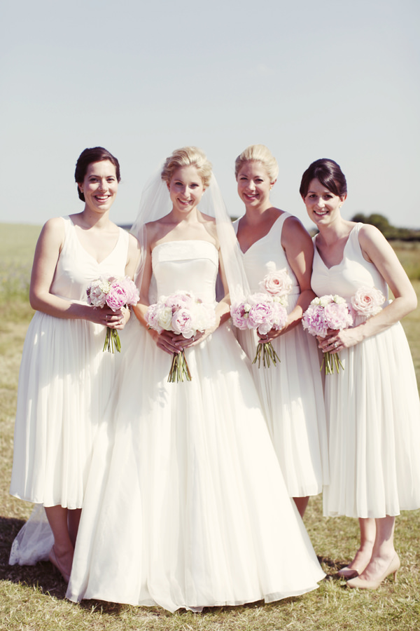 Lavender Farm Tipi Wedding White Bridesmaid Dresses http://www.rebeccaweddingphotography.co.uk/
