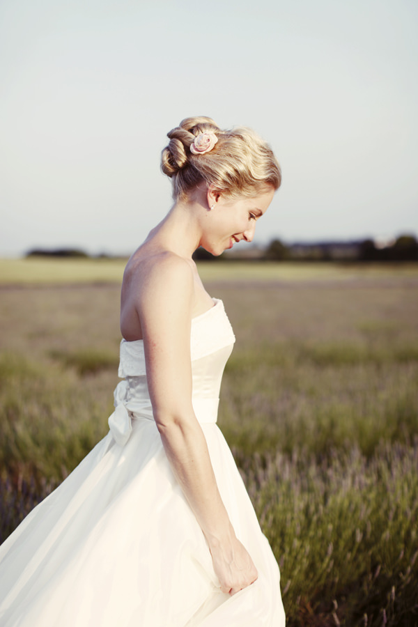 Lavender Farm Tipi Wedding Elegant Hair Bride Flower Style http://www.rebeccaweddingphotography.co.uk/