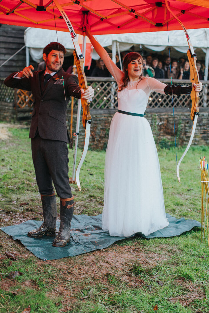 Wedding Game Ideas Archery Electric Blue Photos