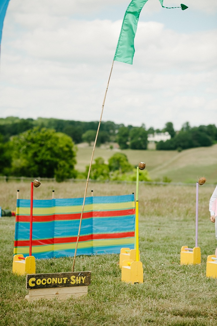Wedding Game Ideas Coconut Shy Lily Sawyer Photography