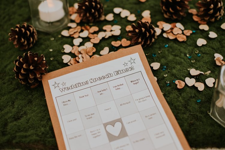 Wedding Game Ideas Speech Bingo Claire Fleck Photography
