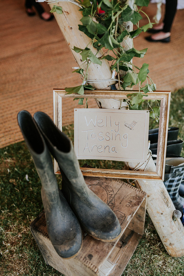 Wedding Game Ideas Wellie Wanging Kate Gray Photography