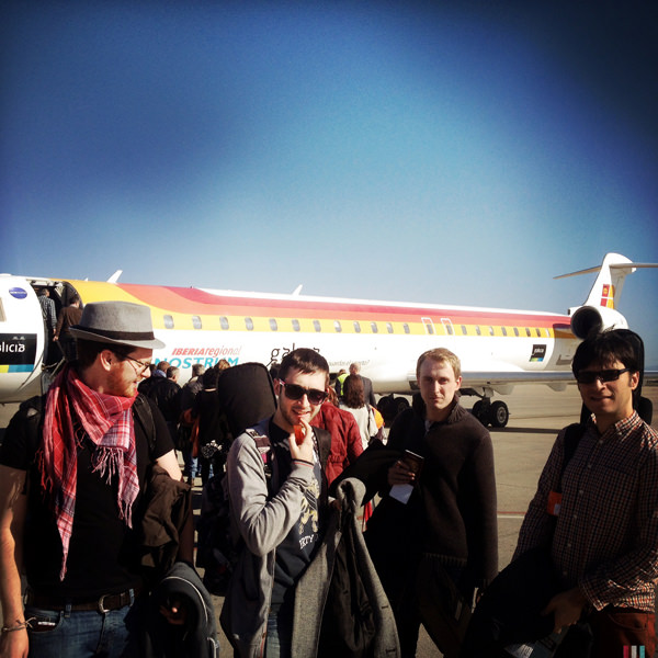 Jamie and the First Class on a plane 600px wide