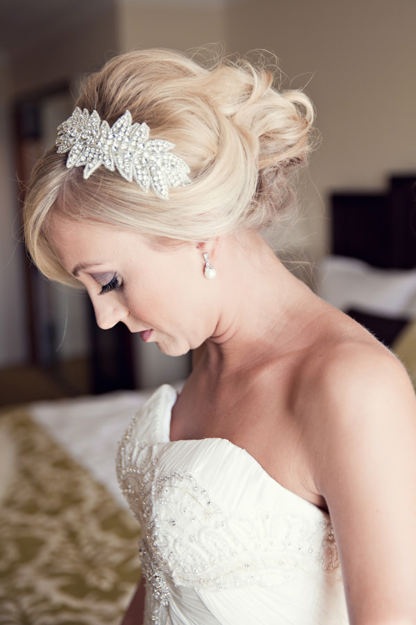 White Classic Hollywood Glamour Wedding Hair Accessory Bride http://www.kerryannduffy.com/