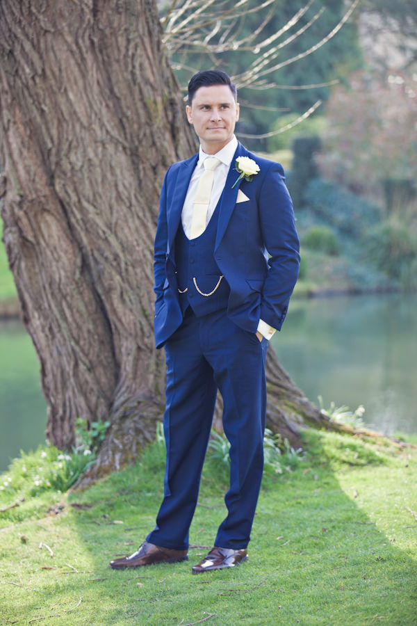 White Classic Hollywood Glamour Wedding Jack Bunneys Groom Suit http://www.kerryannduffy.com/