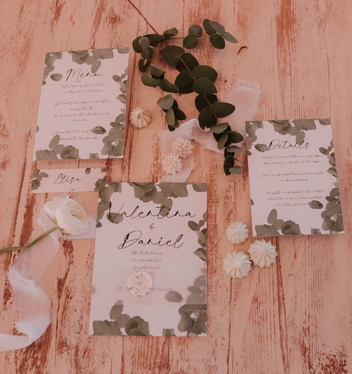 Wedding Invites Greenery Eucalyptus Sophie Mort