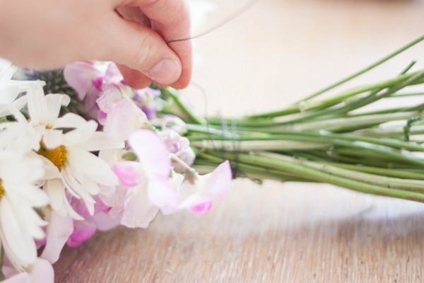 Homegrown DIY Wedding Bridal Bouquet Tutorial 11