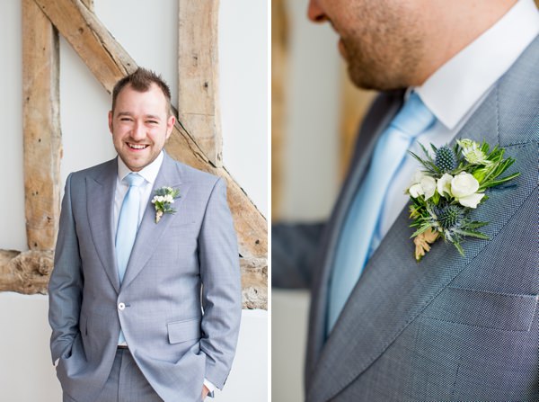 Fresh Fun Relaxed Blue & Green Wedding Grey Suit Groom http://www.katherineashdown.co.uk/