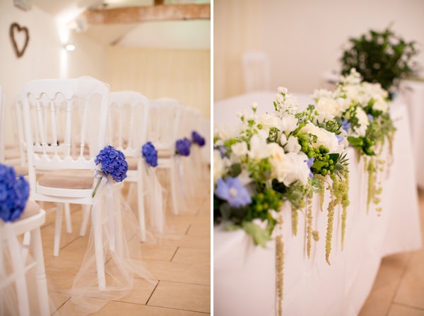 Fresh Fun Relaxed Blue & Green Wedding Aisle Flowers http://www.katherineashdown.co.uk/