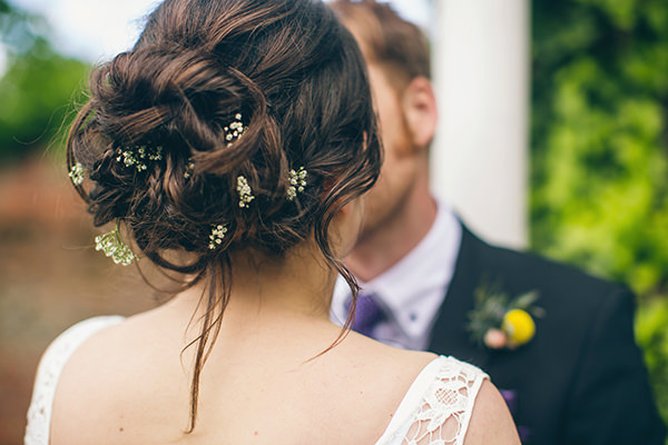 1950s Spring Village Fete Wedding Flowers Hair Bride Up Do Rustic Relaxed Pretty Style http://www.lifelinephotography.co.uk/