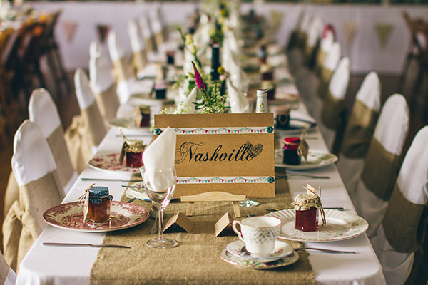 1950s Spring Village Fete Wedding Hessian Decor http://www.lifelinephotography.co.uk/