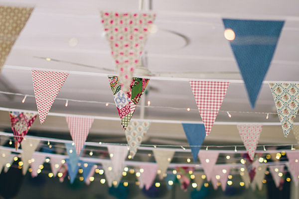 1950s Spring Village Fete Wedding Bunting Fairy Lights http://www.lifelinephotography.co.uk/