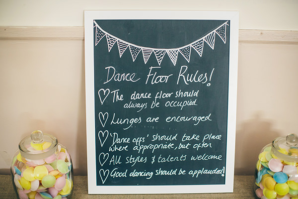 1950s Spring Village Fete Wedding Dance Floor Rules Sign http://www.lifelinephotography.co.uk/