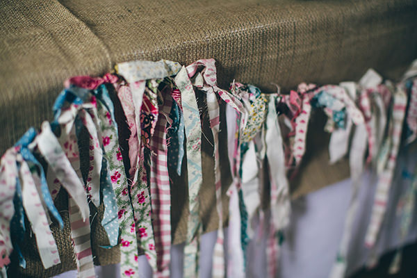 1950s Spring Village Fete Wedding Rag Ribbon Garland http://www.lifelinephotography.co.uk/ 