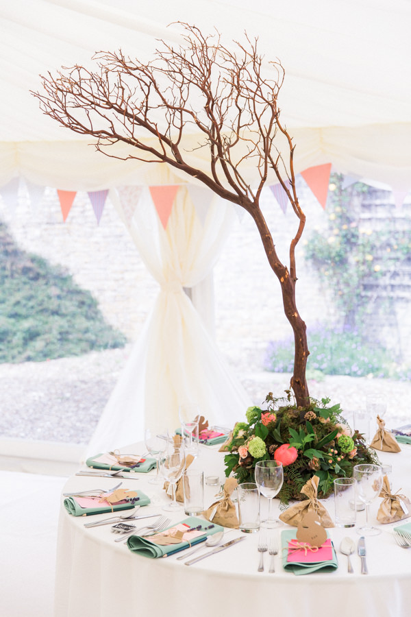 Whimsical Woodland Fairytale Wedding Tree Centrepiece Tables http://www.lisadawn.co.uk/