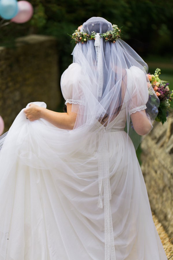 Whimsical Woodland Fairytale Wedding Vintage Dress Veil Headdress Flowers http://www.lisadawn.co.uk/